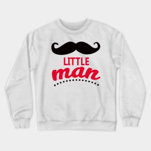 Birthday Boy of Little Man Mustache Crewneck Sweatshirt